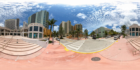 360vr photo Miami Beach hotels shut down due to Coronavirus Covid 19 pandemic