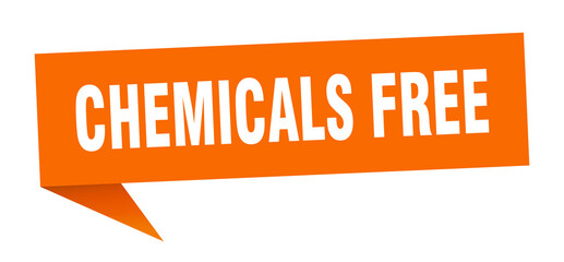 chemicals free banner. chemicals free speech bubble. chemicals free sign