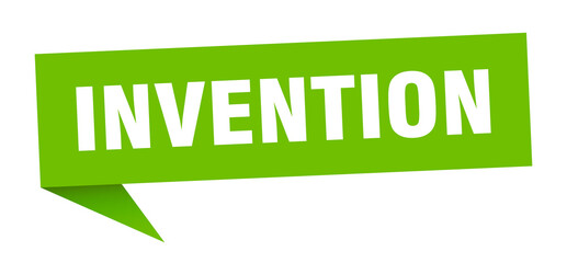 invention banner. invention speech bubble. invention sign