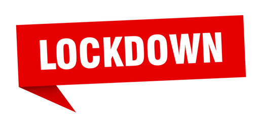 lockdown banner. lockdown speech bubble. lockdown sign