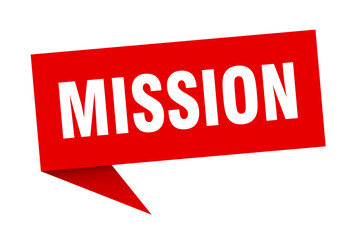 mission banner. mission speech bubble. mission sign