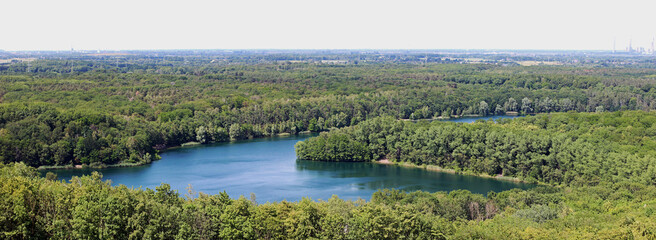 Lake Waldsee in city Moers Germany © ramonr