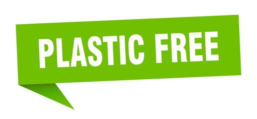 Fototapeta premium plastic free banner. plastic free speech bubble. plastic free sign