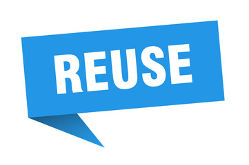 reuse banner. reuse speech bubble. reuse sign
