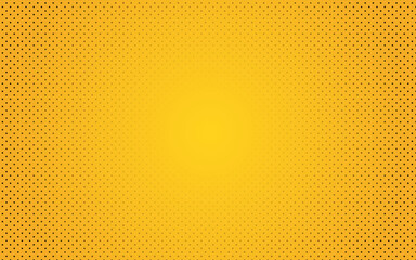 Yellow background with dotted gradient. Yellow abstract background, texture with dotted elements, vector illustration.