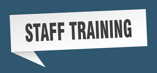 staff training banner. staff training speech bubble. staff training sign