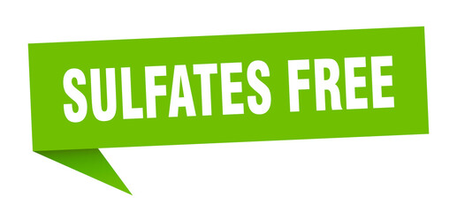 sulfates free banner. sulfates free speech bubble. sulfates free sign