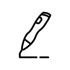 3d pen electronic engineering equipment icon vector. 3d pen electronic engineering equipment sign. isolated contour symbol illustration