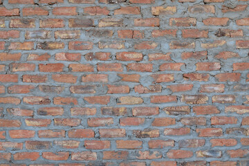 Closeup of weathered brick wall texture