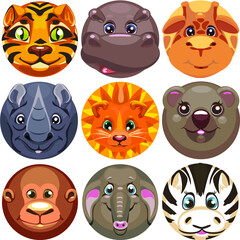 Obraz premium set of funny animals