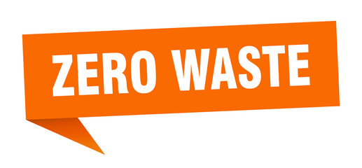 zero waste banner. zero waste speech bubble. zero waste sign
