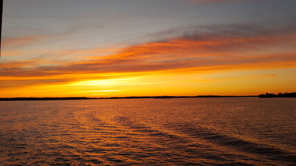 Fototapeta na wymiar Sunset - Baltic sea.