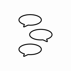 Outline bubble chat icon.Bubble chat vector illustration. Symbol for web and mobile