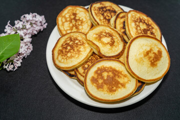Delicious homemade pancakes. Traditional american breakfast