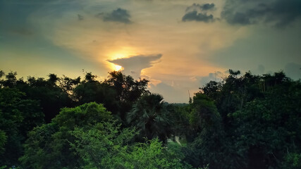 Naklejka premium a beautiful scenario of nature