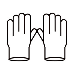 covid 19 coronavirus prevention, wear glove protection, spread outbreak pandemic line style icon