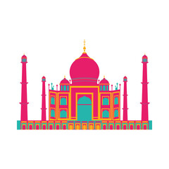 taj mahal mosque temple icon