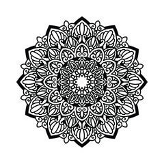 Floral Ornament Mandala Yoga Vector