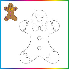  connect the dots and coloring page. Worksheet - game for kids. Restore dashed line - trace game for children. puzzle game