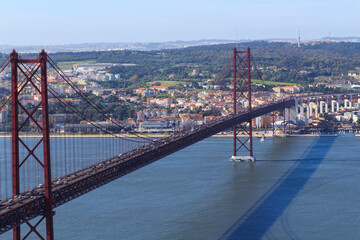 Lisbon, bridge over the river