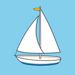 Sailboat or sailing yacht