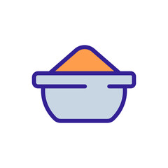 vanilla in plate icon vector. vanilla in plate sign. isolated color symbol illustration