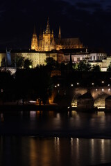 Obraz premium Prague castle and Charles bridge