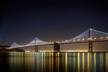 Fototapeta na wymiar Bay Bridge Lights