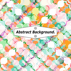 Bright abstract background from colored curly borders, wavy lines, rhombuses, zigzags.  Excellent as a background for the production of any printed product, web pages, advertising, or other design.