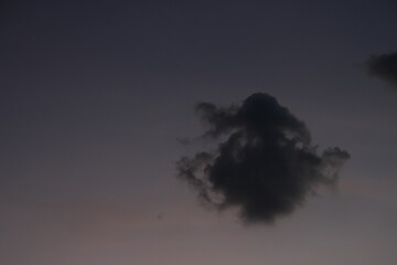 evening sky with dark cloudy 