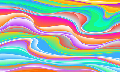 Colorful liquid painting with marbling. Marble flowing and splashing texture