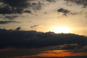 Fototapeta na wymiar sunset time with cloud sky 