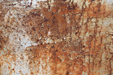 rusty painted metal texture. old shabby rusty metal background