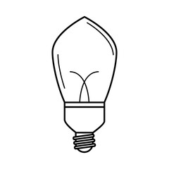 electric light bulb, eco idea metaphor, isolated icon line style