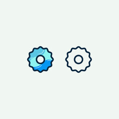Obraz premium Email icon on blue, bundle symbol flat design