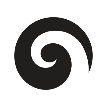 Koru, Maori symbol, spiral shape based on silver fern frond