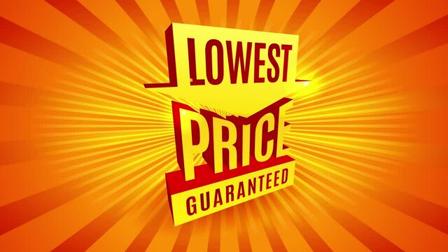 lowest price guaranteed big 3d letters for discount sale promo with hot orange sunburst on background