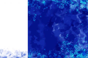 クールなネイビーのツートーン背景画像 サイドバー ppt,名刺