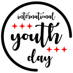 Vector illustration of International youth day background.