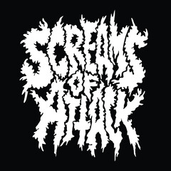 Screams of attack Vector design for t-shirt graphics, banner, fashion prints, slogan tees, stickers, cards,flyer, posters and other creative uses