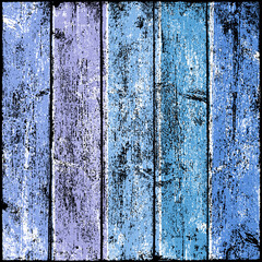 Blue wood texture with realistic natural structure. Blank board composed from clean planks. Empty background in square size format. Graphic element saved as a vector illustration in EPS file format