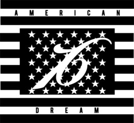 American dream Vector design for t-shirt graphics, banner, fashion prints, slogan tees, stickers, cards,flyer, posters and other creative uses