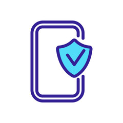 screen glass protection icon vector. screen glass protection sign. isolated color symbol illustration