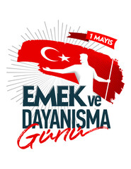 Turkish 1st May Labor Day - obrazy, fototapety, plakaty