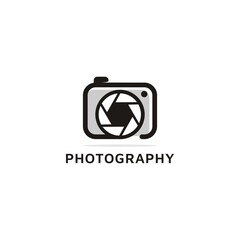 Camera design for photography logo vector image stock