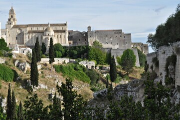 Fototapeta premium Gravina in Puglia (Bari) - Katedra Santa Maria Assunta i dolina Torrente Gravina