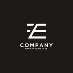  initials E logo with a modern and minimalist vector style, stock images