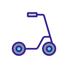 kick scooter city transport icon vector. kick scooter city transport sign. isolated color symbol illustration