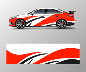 Fototapeta premium Sport car racing wrap design. vector design. abstract Racing graphic vector for sport car wrap design
