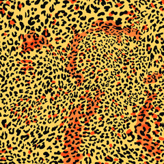 pattern design of leopard animal print vector